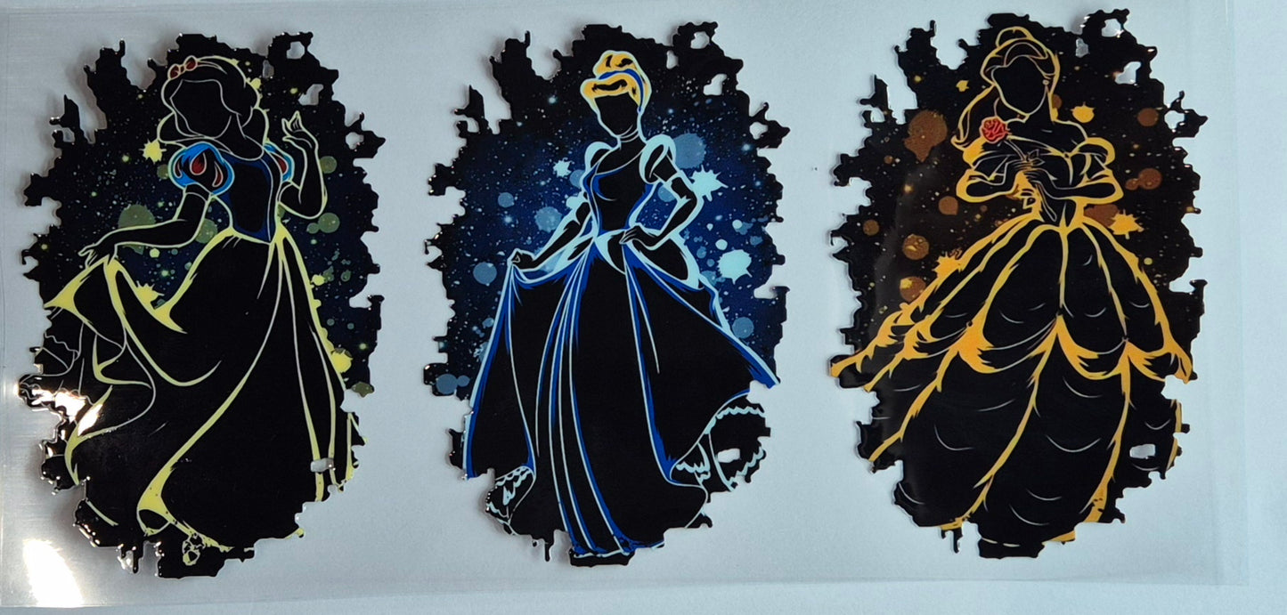 Disney Princess Snow White Cinderella Belle Blacked Out
