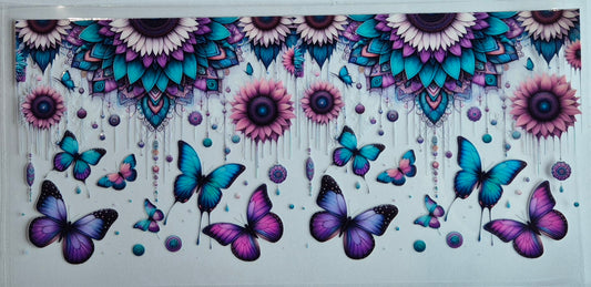 Butterflies Pink Purple Blue