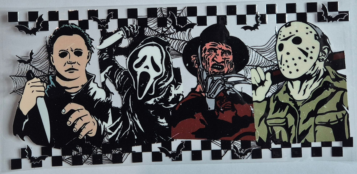 Horror Characters Checkered