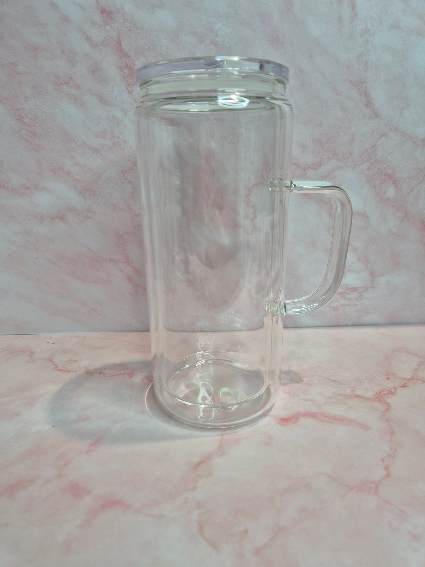 16oz Tall Glass Handle