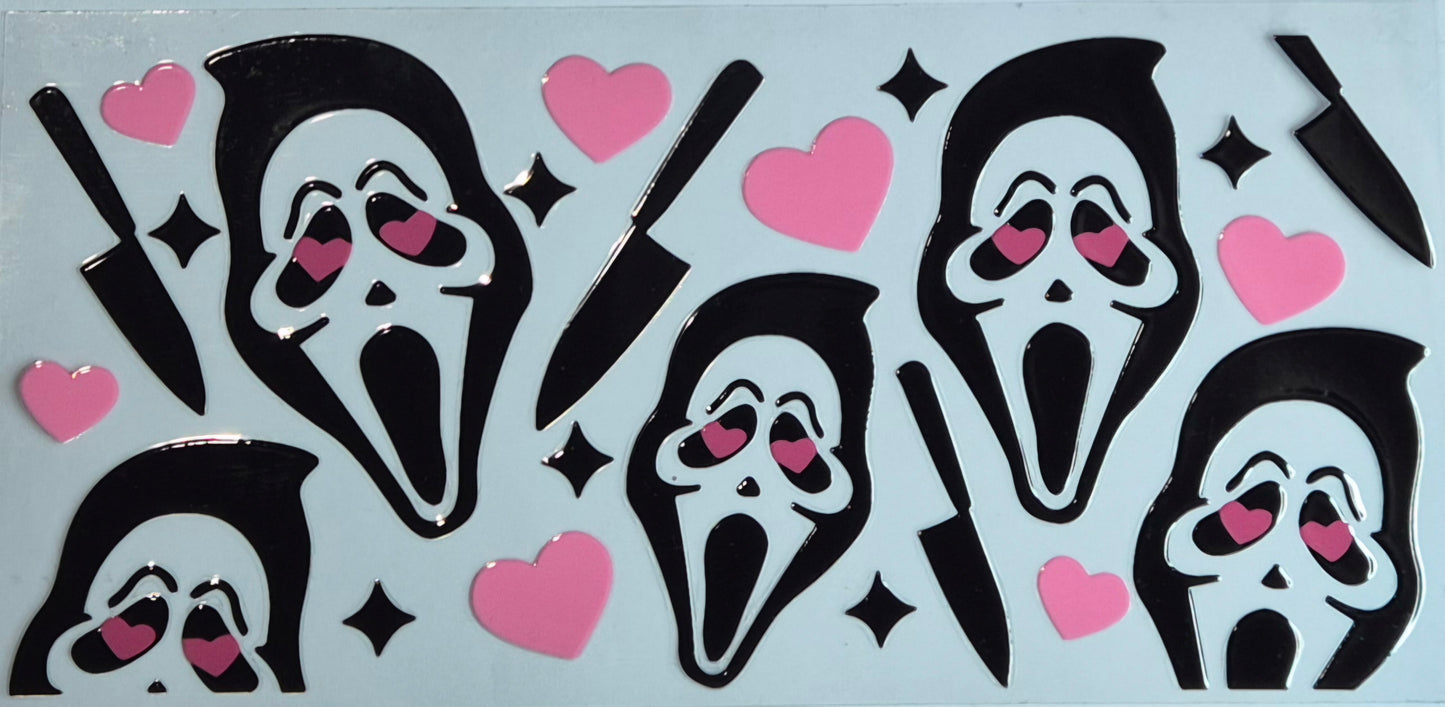 Ghost Face Knives and Pink Hearts Horror