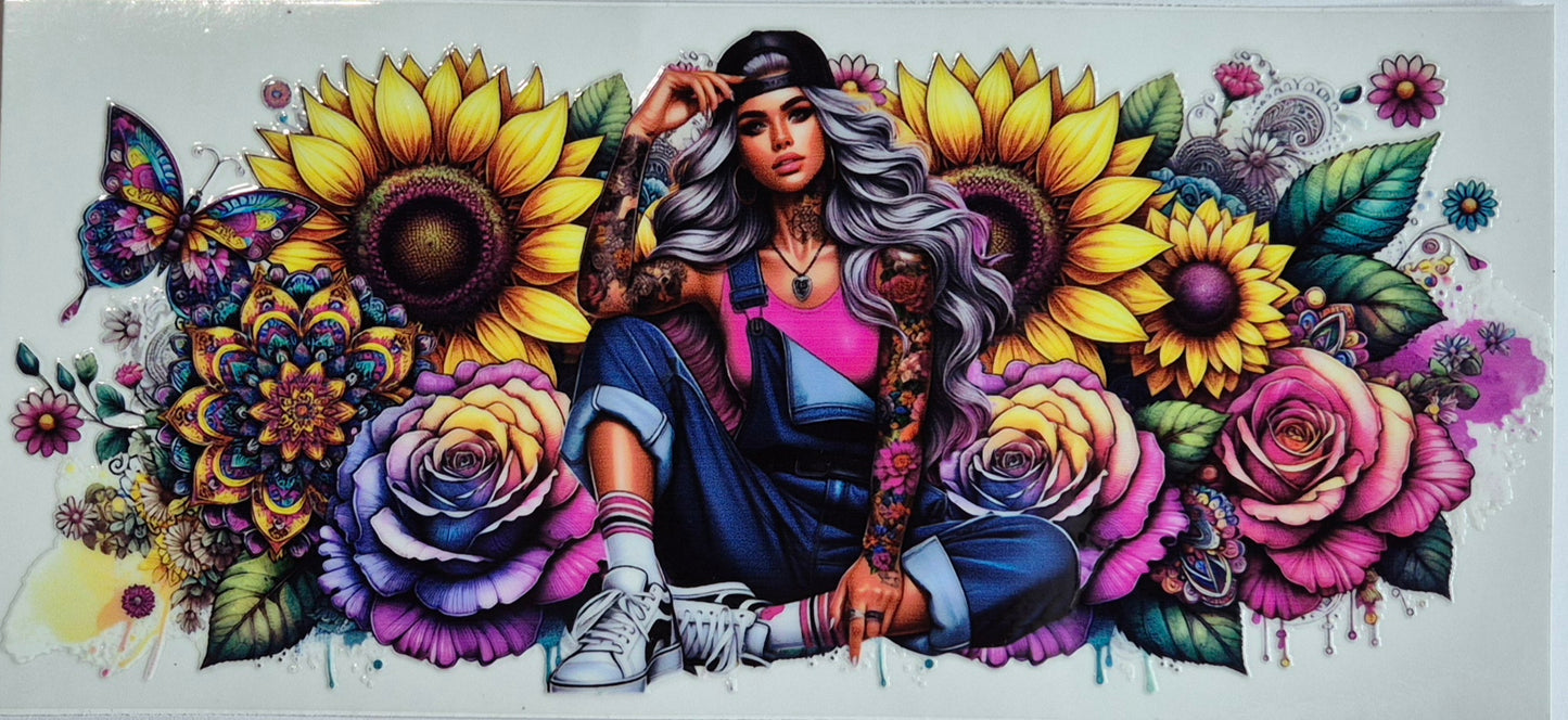 Tattoo Girl 2 Flowers