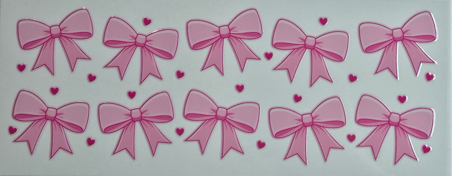 Bows Pink with Hearts