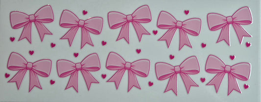 Bows Pink with Hearts