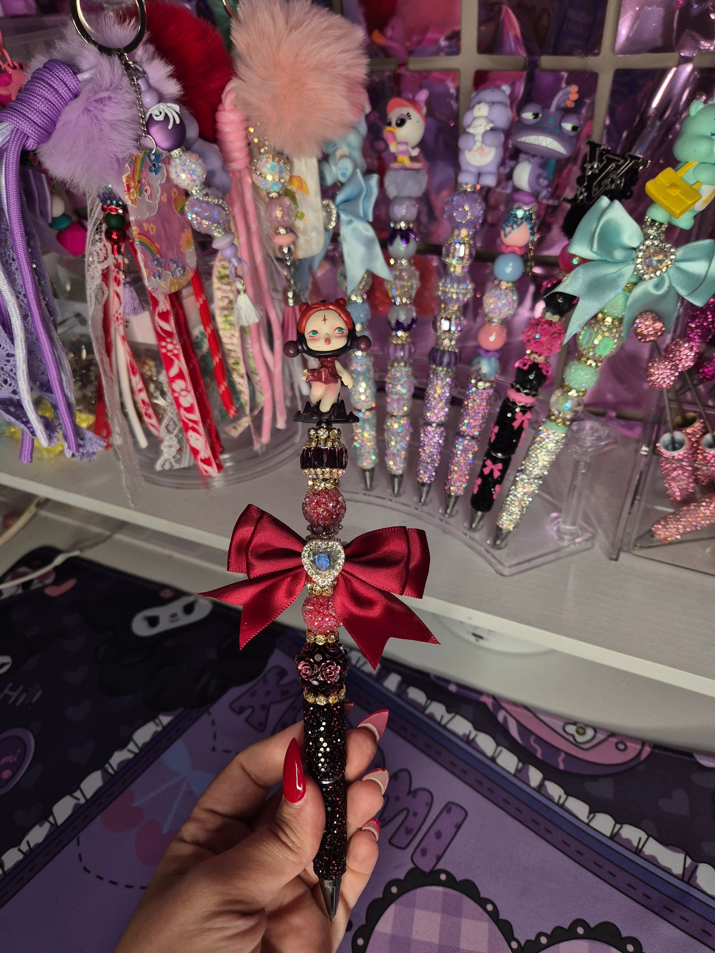 Deep Red Skullpanda Pen