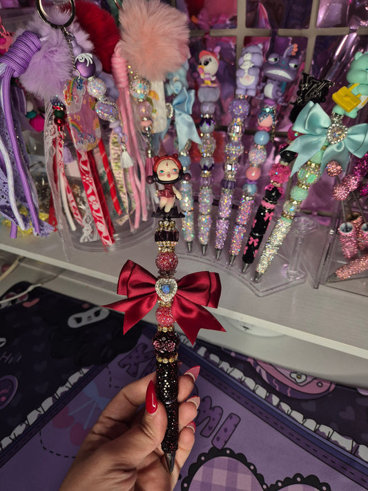 Deep Red Skullpanda Pen