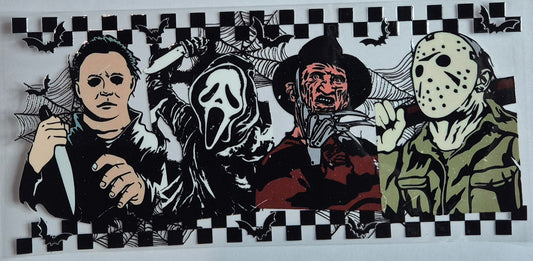 Horror Characters Checkered
