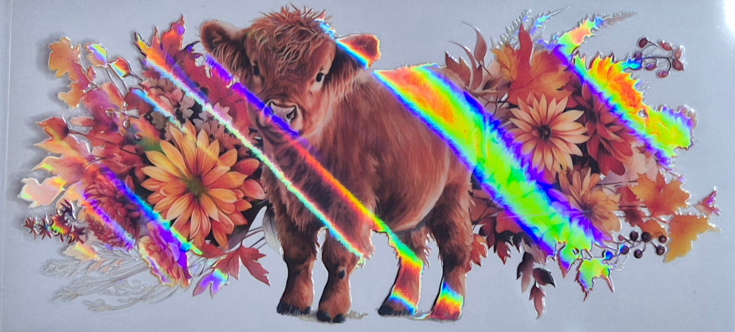 Highland Cow Holographic Country