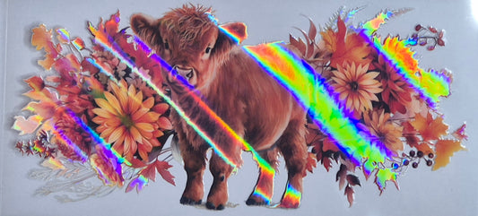 Highland Cow Holographic Country