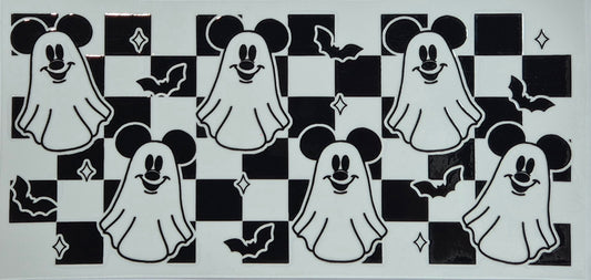 Mickey Mouse Ghost Checkered Halloween