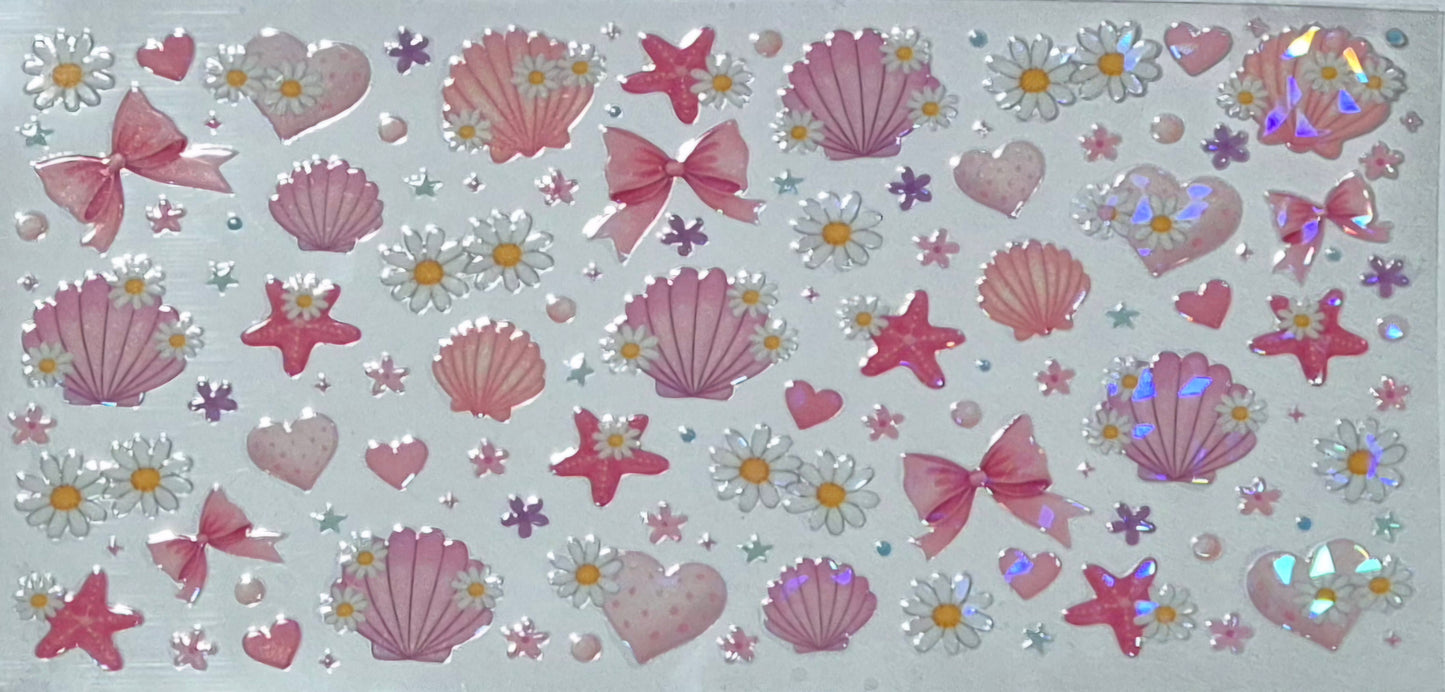 Holographic Sea Mermaid Bows Flowers Shells