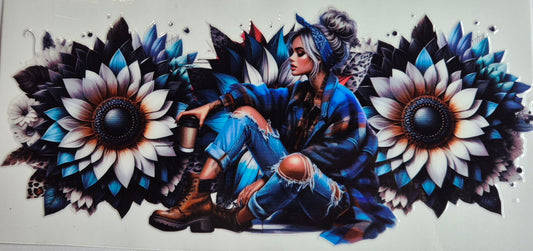 Girl Blue Flannel Shirt 1