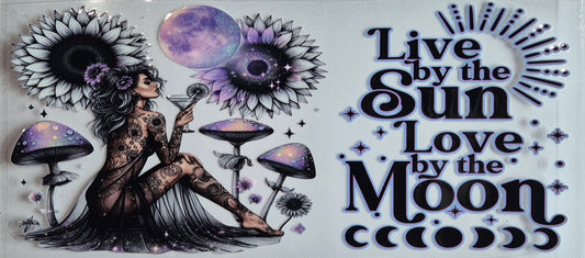 Live By The Sun Love By The Moon 2 Quote Tattoo Girl