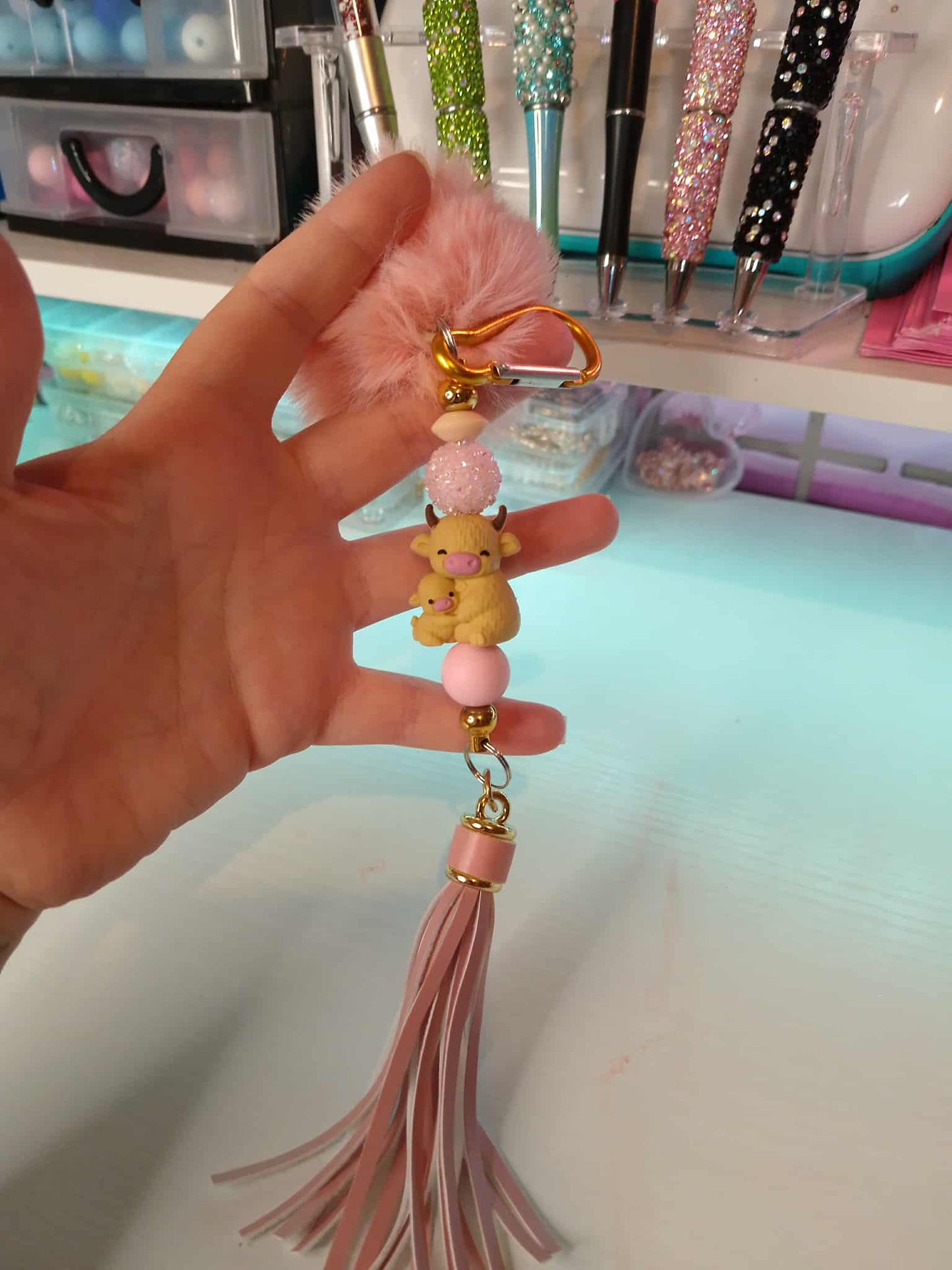 Cow Keyring
