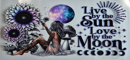 Live By The Sun Love By The Moon 1 Quote Tattoo Girl