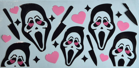 Ghost Face Knives and Pink Hearts Horror