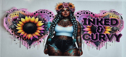 Inked & Curvy Tattoo Girl Quote