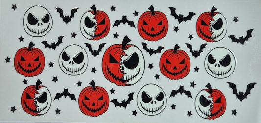 Pumpkin Skeleton Bats Halloween