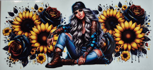 Tattoo Girl 6 Flowers
