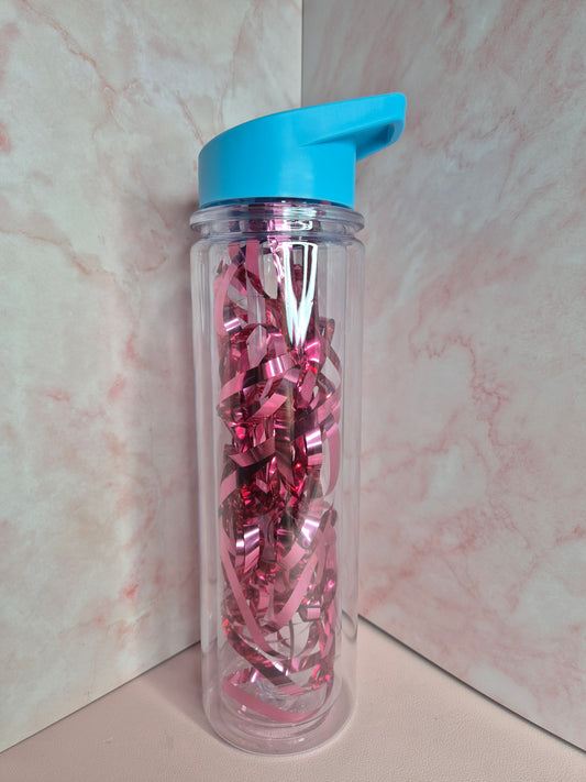 17oz Baby Blue Acrylic Snowglobe Drink Bottle