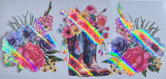 Holographic Country Boots