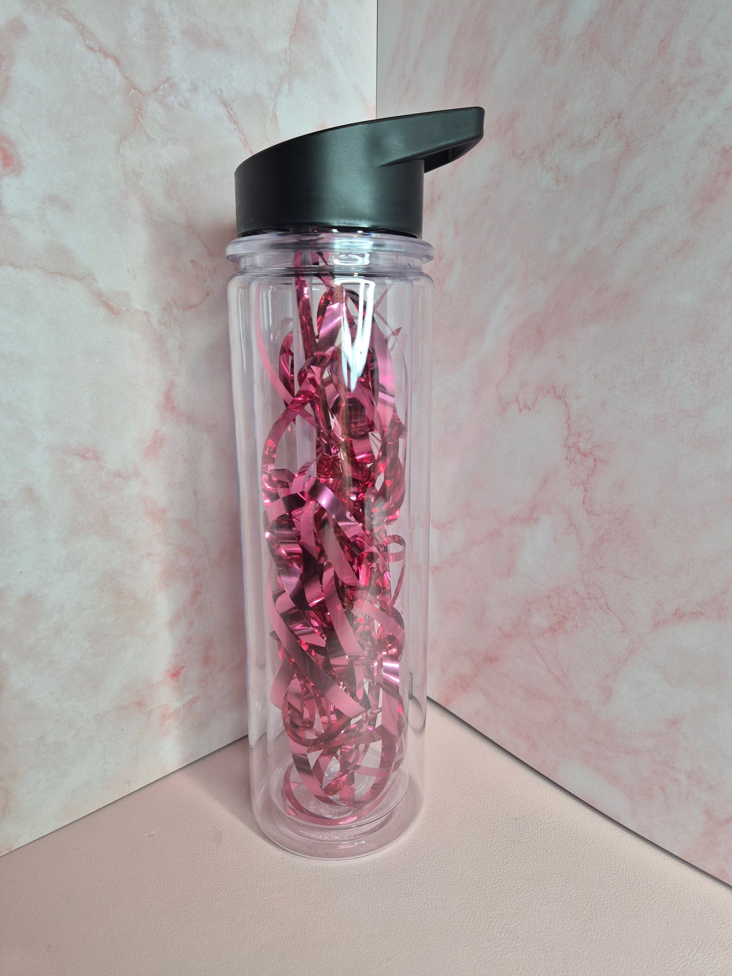 17oz Black Acrylic Snowglobe Drink Bottle