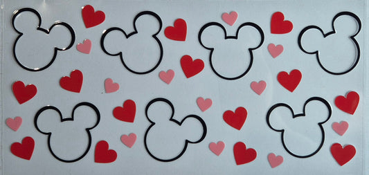 Mickey Mouse Heads With Hearts