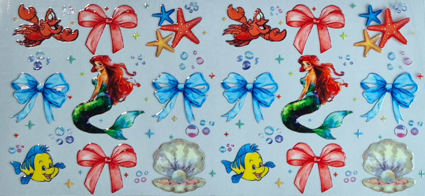 Ariel Little Mermaid Characters Bows