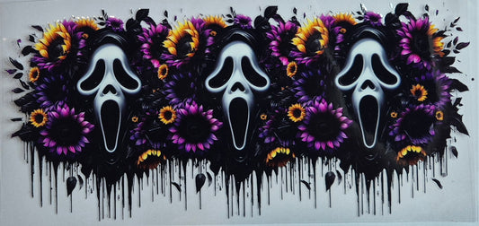 Ghost Face Purple Yellow Drip